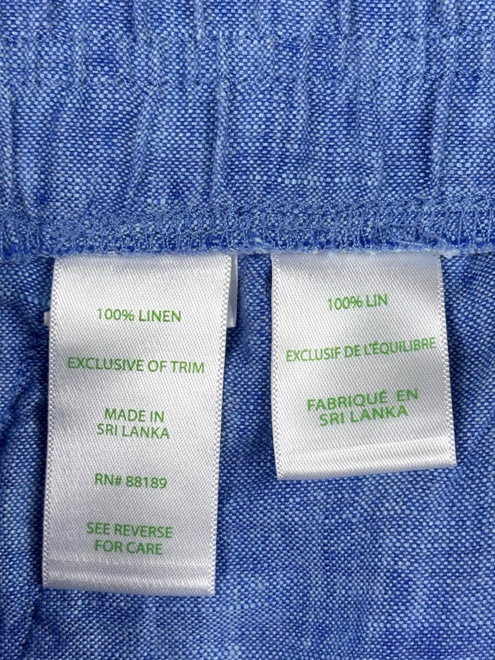 Lilly Pulitzer Blue 100% Linen Scallop Hem Pull-On Shorts Size Small - Picture 4 of 4
